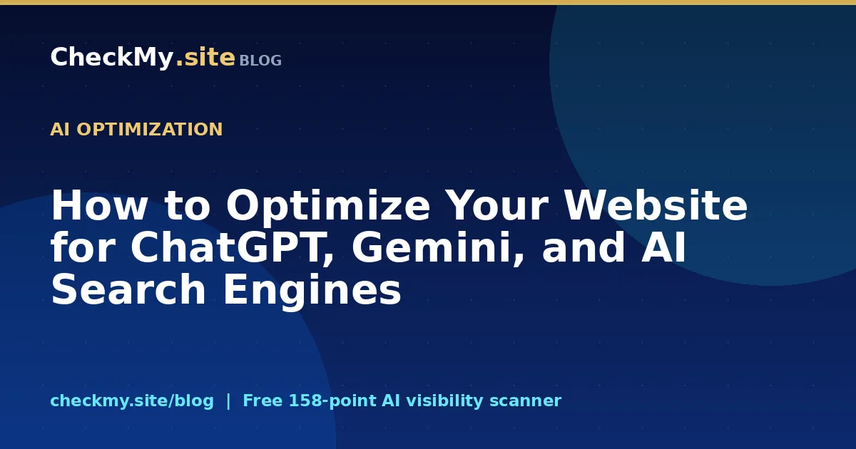How to Optimize Your Website for ChatGPT, Gemini, and AI Search Engines