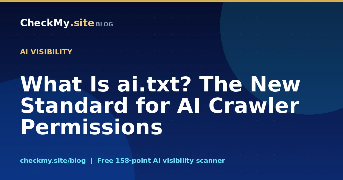 What Is ai.txt? The New Standard for AI Crawler Permissions